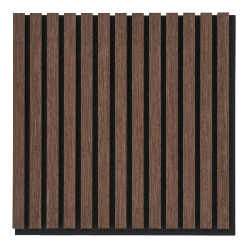 Akusztikus panel, fa furnér, dió, dió hatású 52x52x2,2 cm