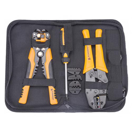 Krimpelő fogó érvéghüvelyekhez és csatlakozókhoz készlet PM-ZDK-8T