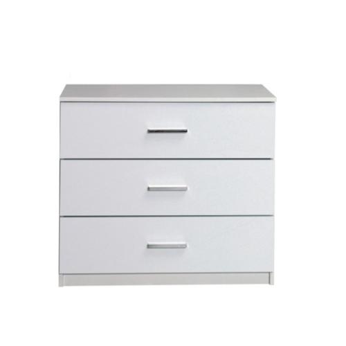Komód 3 fiókos LT2601 fehér-magasfényű fehér