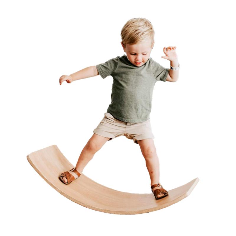 Egyensúlyozó deszka gyerekeknek fa rocker egyensúlyozó edzés