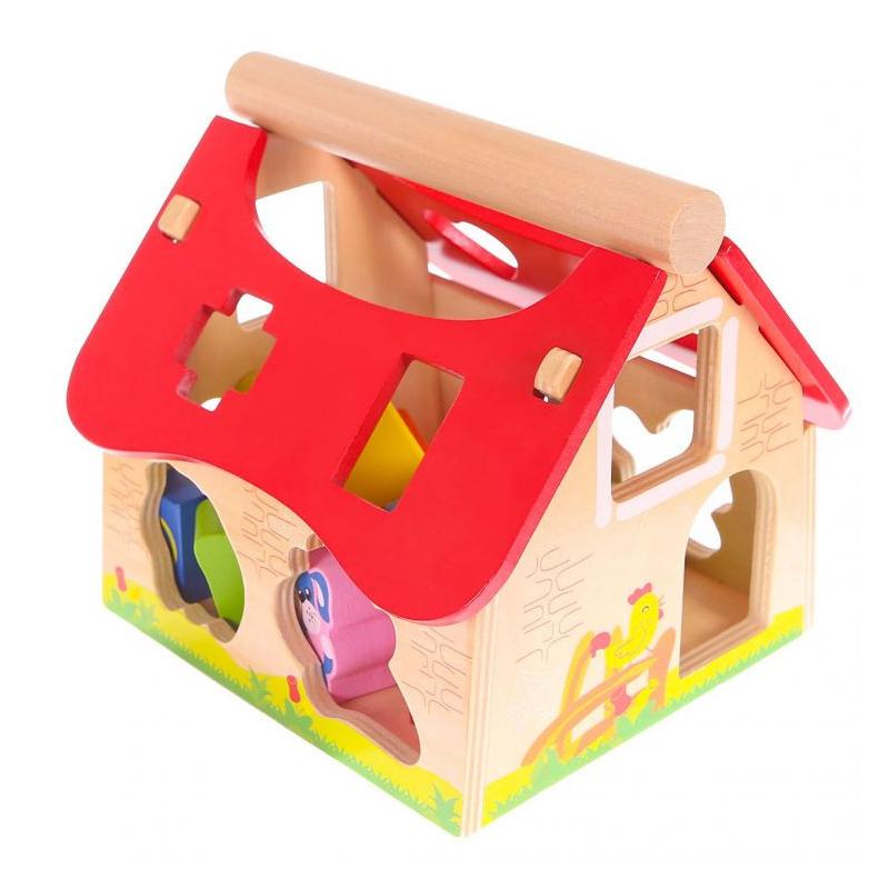 Formaillesztő házikó farm állatokkal, 12 darabos