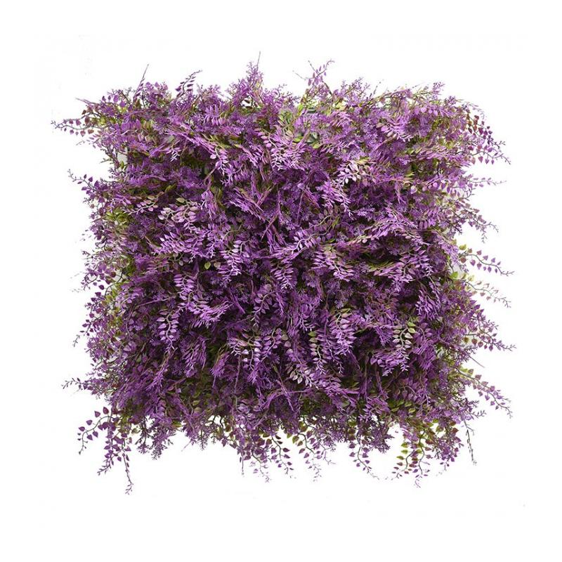 Lila páfrány műanyag zöldfal 50x50 cm