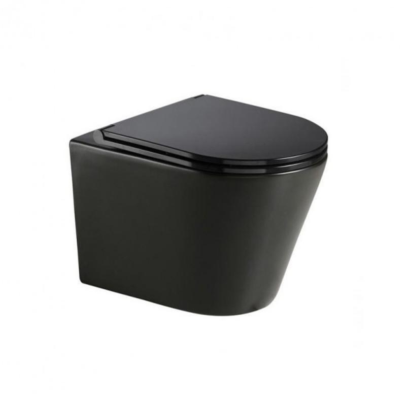Clement Black fali Rimless WC, matt fekete