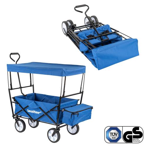 Összecsukható kerti strandkocsi tetővel
