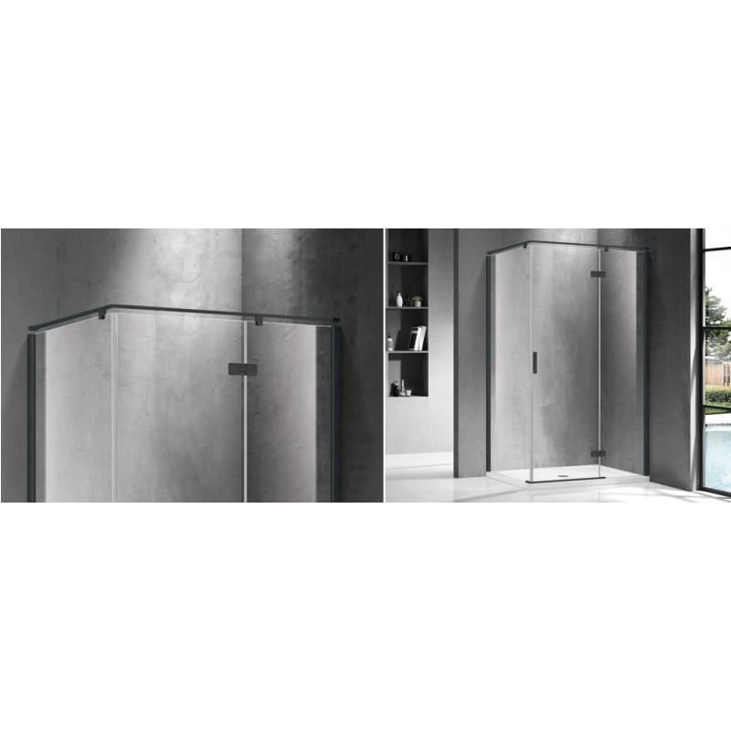 Palmaria szögletes jobbos kabin zuhanytálca nélkül Easy clean bevonattal