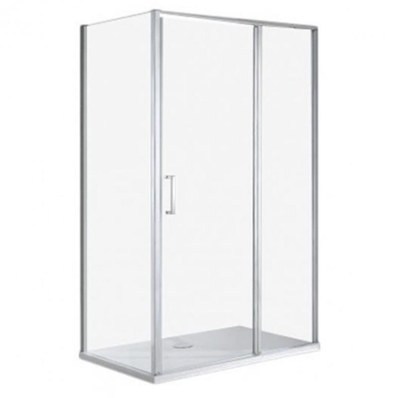 Triton 80x120 cm aszimmetrikus zuhanykabin zuhanytálca nélkül Easy clean bevonattal