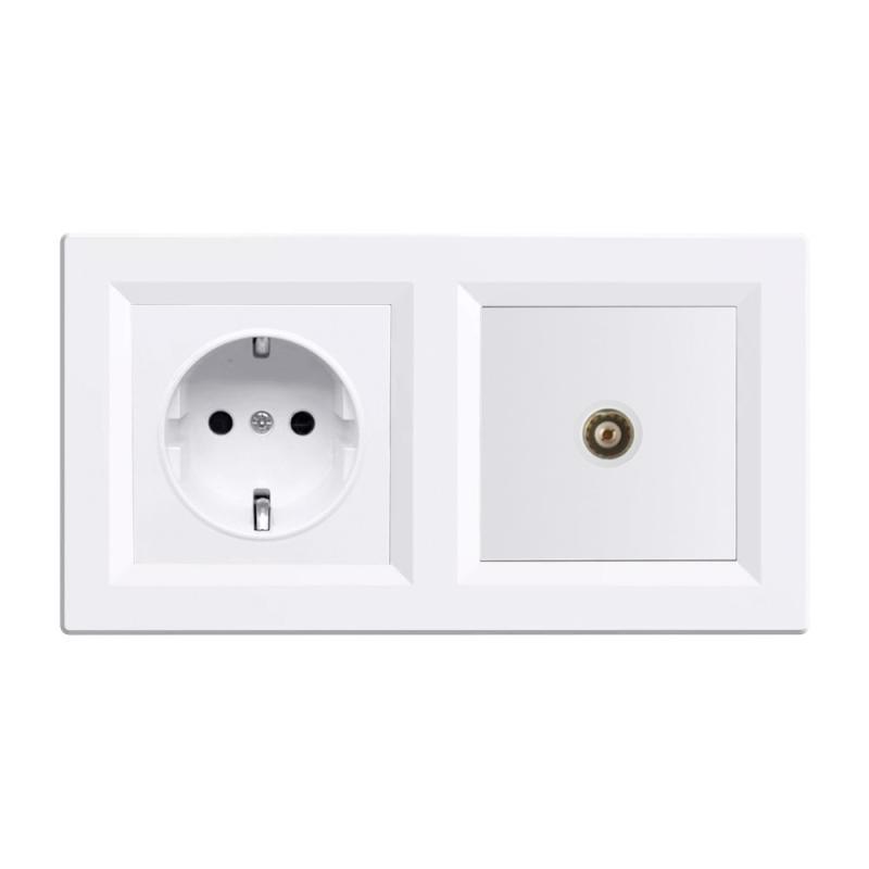 Nova dugalj TV csatlakozóval fehér kerettel