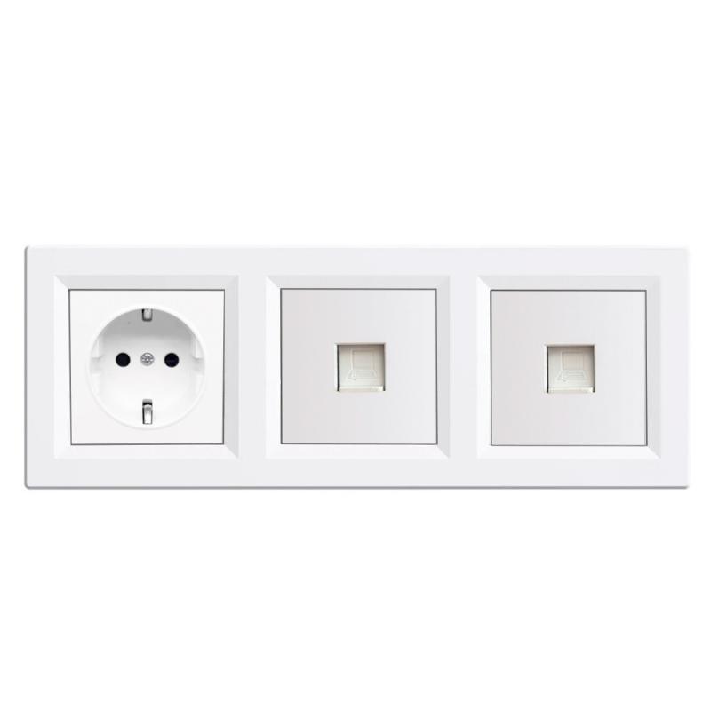 Nova III dugalj kettő UTP csatlakozóval fehér kerettel