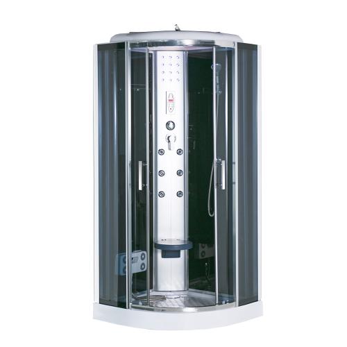 Vital Black íves hidromasszázs zuhanykabin