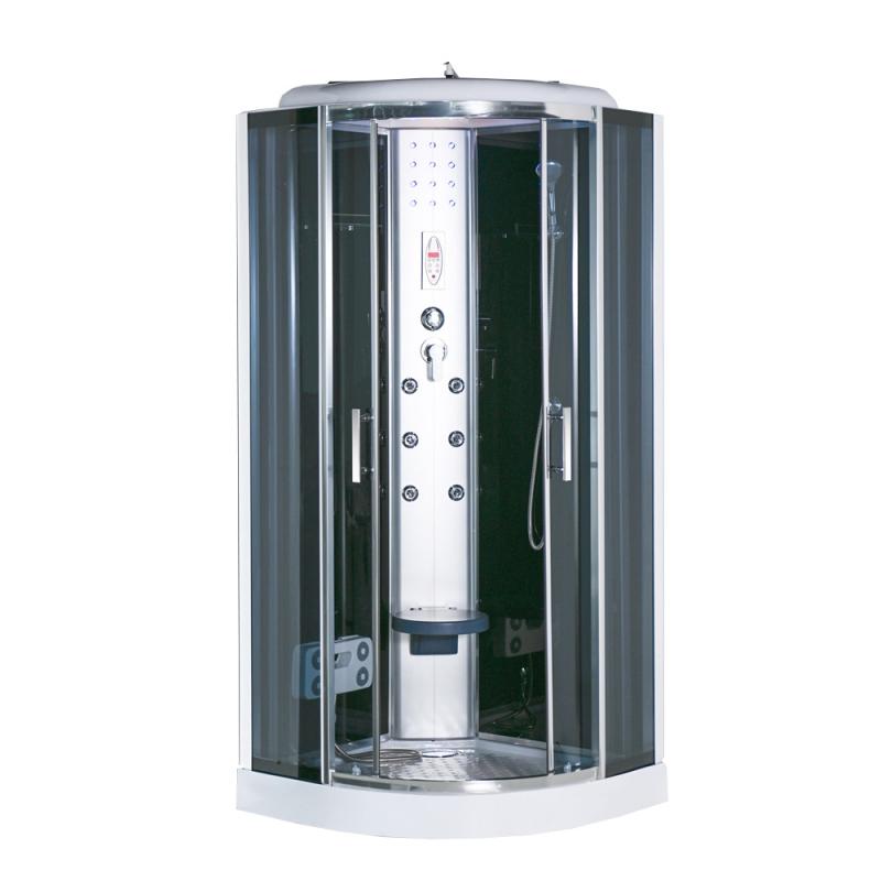 Vital Black íves hidromasszázs zuhanykabin