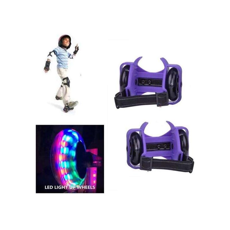 Rollend cipőre erősíthető görkorcsolya kerekek LED világítással