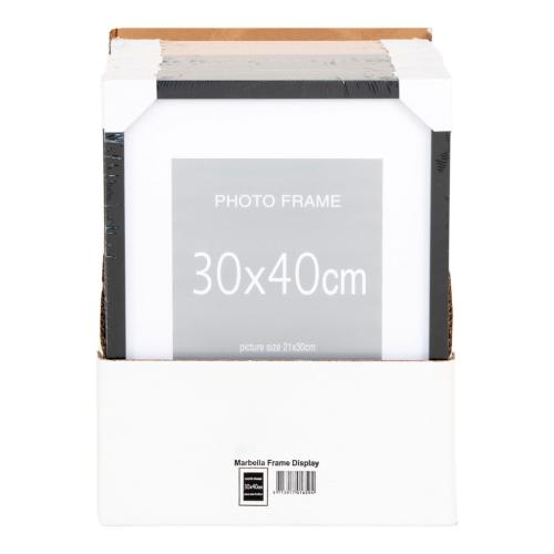 Marbella képkeret szett, 7 db fekete és 8 db natúr 30X40 cm