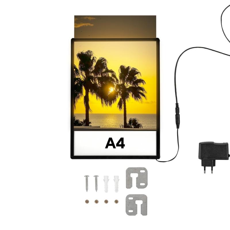 Plakátkeret led világítással 210x297 mm A4