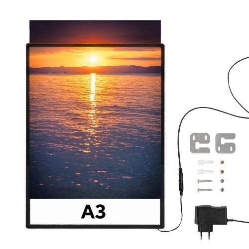 Plakátkeret led világítással 297x420 mm A3