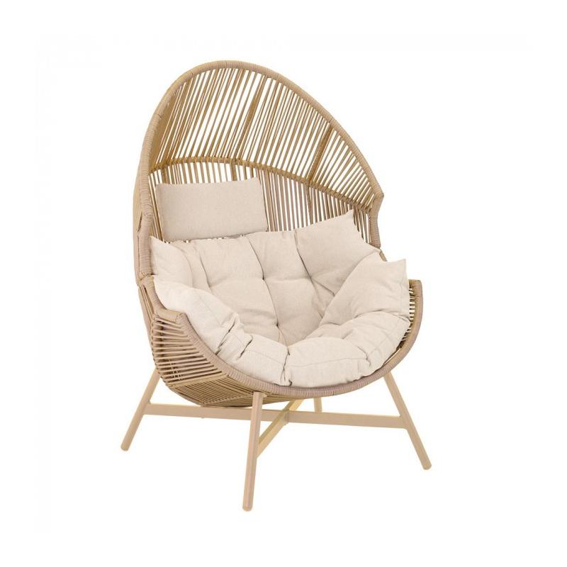 HOLAND rattan kosárfotel bézs