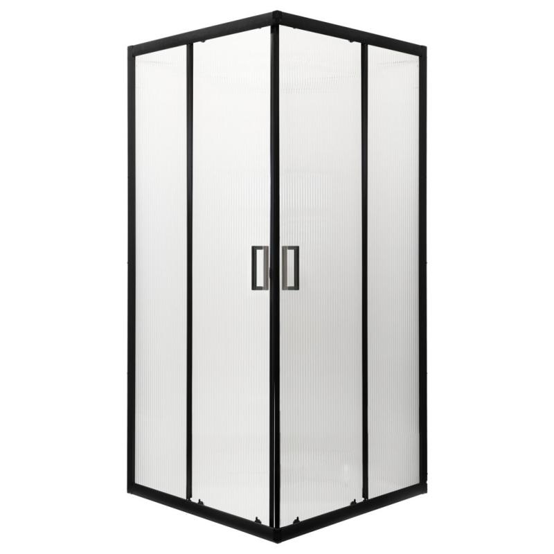Soho Square Black 90 szögletes zuhanykabin zuhanytálca nélkül