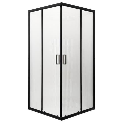 Soho Square Black 90 szögletes zuhanykabin zuhanytálca nélkül