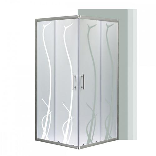 Spirit Bamboo szögletes zuhanykabin, zuhanytálcával