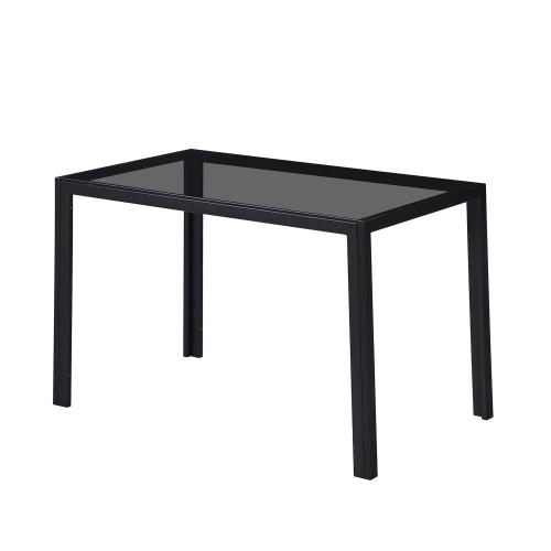 Clara 120 cm szögletes üveg étkezőasztal fekete