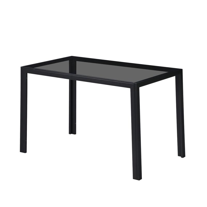 Clara 120 cm szögletes üveg étkezőasztal szürke