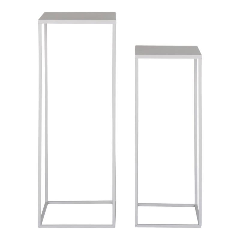 Beja virágtartó, acél, hidegszürke, 2db