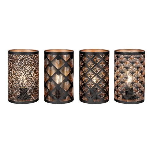 Nata dekorációs LED lámpások, fekete/réz, 60 darabos készlet