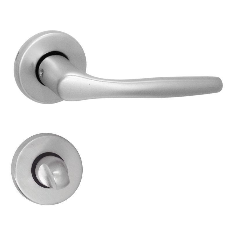 Alu F1 rozettás WC záras kilincs