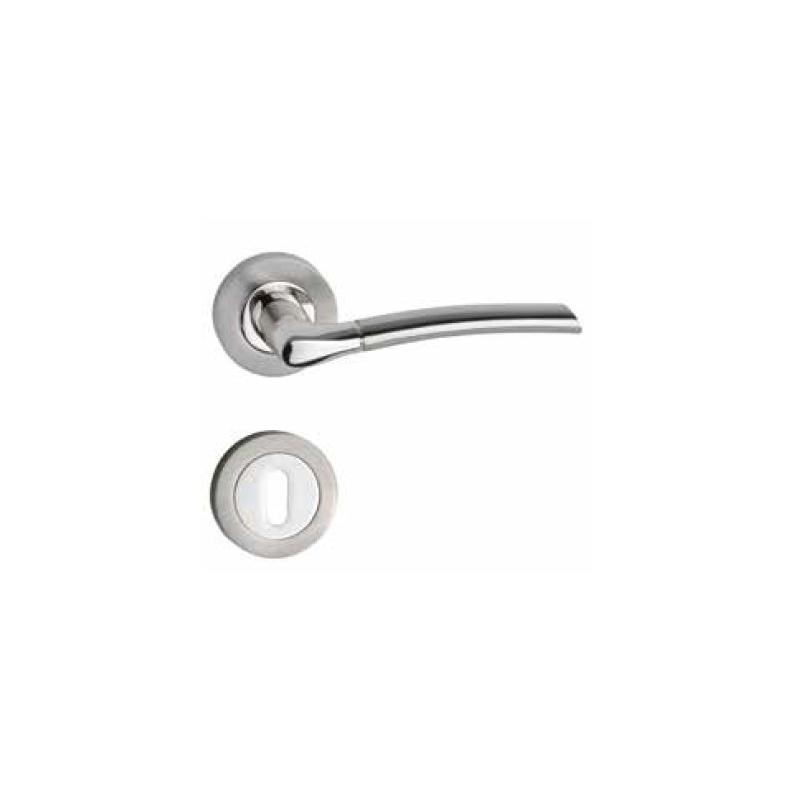 Króm-inox körrozettás BB kilincs