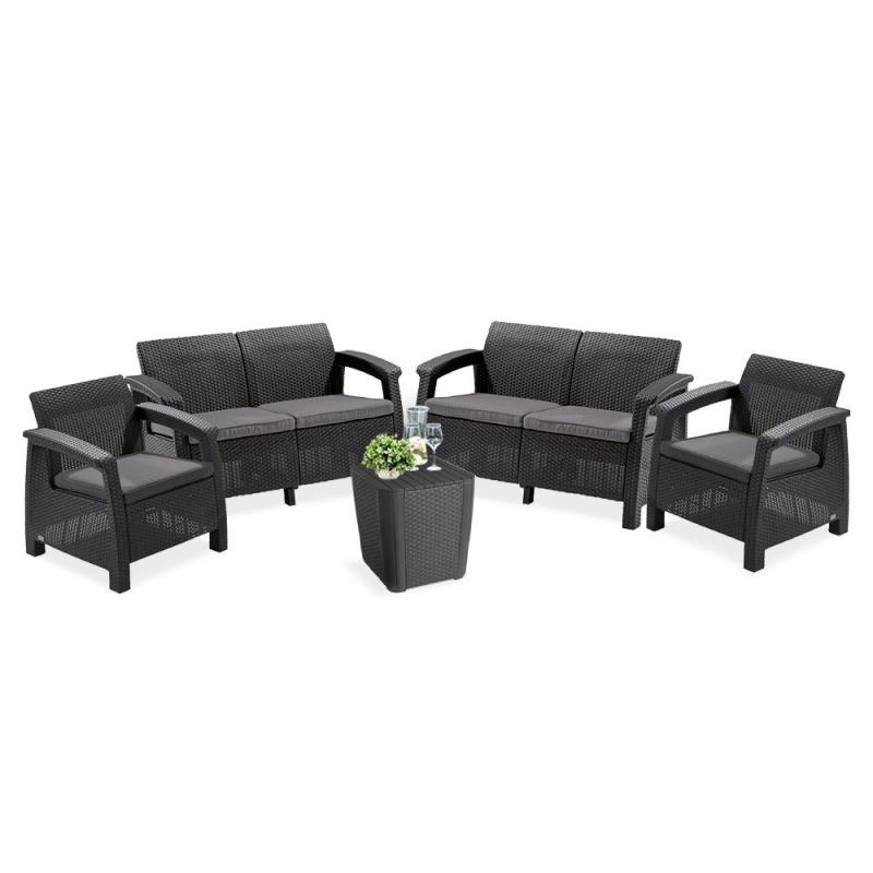 Corfu Big kerti bútor garnitúra luzon asztallal