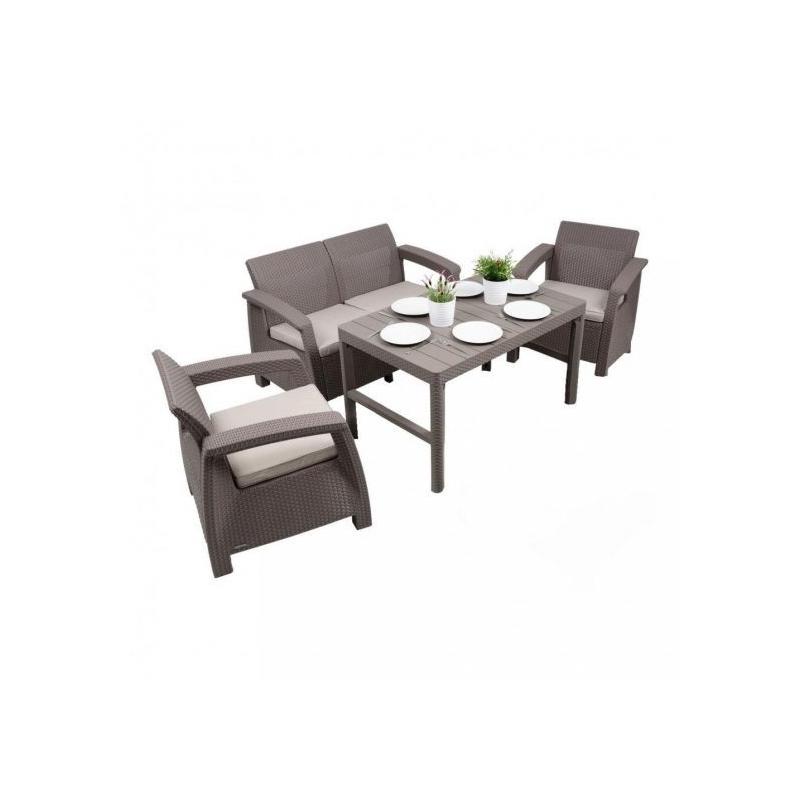 Corfu Lyon Duo 4+1 kerti bútor garnitúra szett