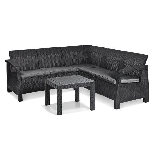 Corfu relax sarokgarnitúra rosario asztallal