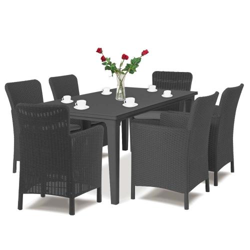 Futon 6+1 kerti bútor garnitúra