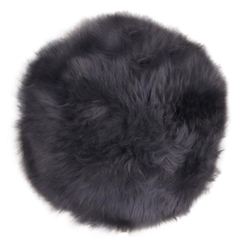 Báránybőr ülőpárna, szürke, 35 cm