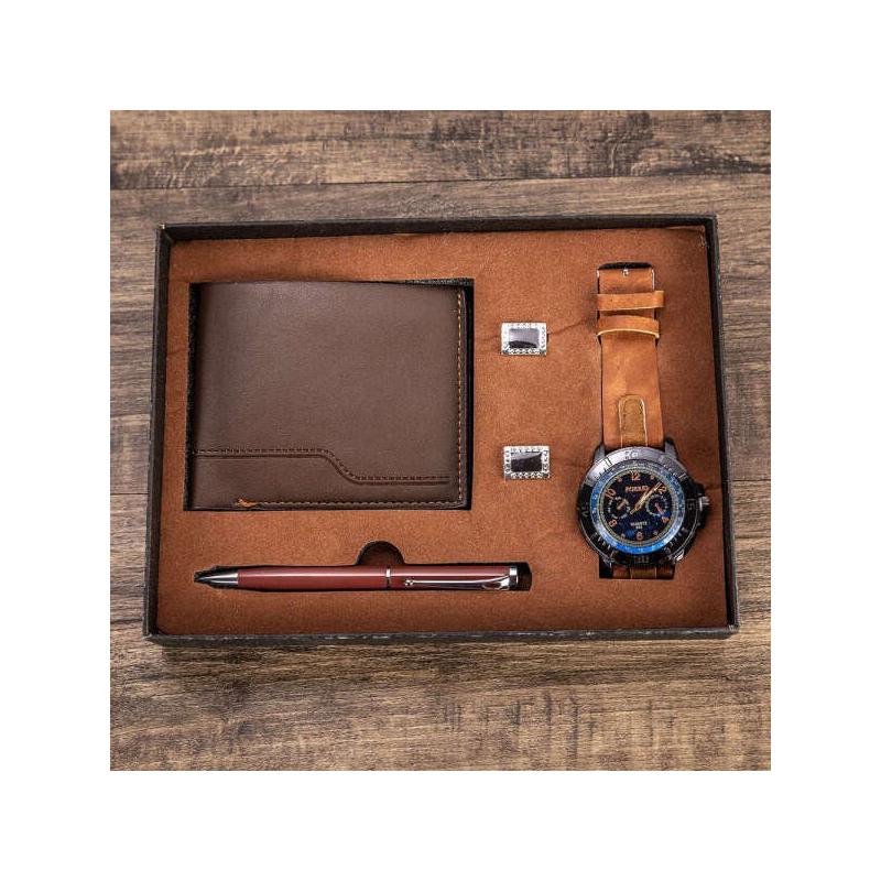 Tissor luxus kialakítású kiegészítő szett karórával, tollal, mandzsettával, pénztárcával