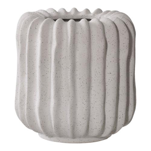 Virágcserép, kerámia, szürke ø15x15 cm