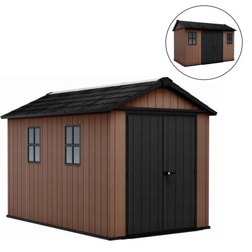 Newton Plus wide 11 x 7,5 műanyag kerti ház barna