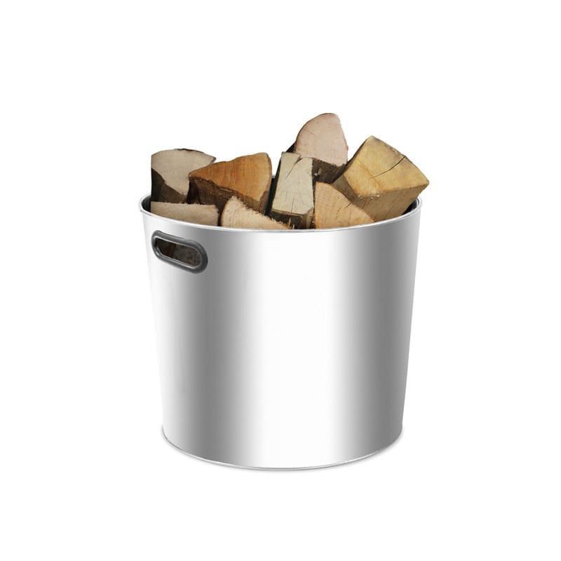 Rozsdamentes kosár tűzifának