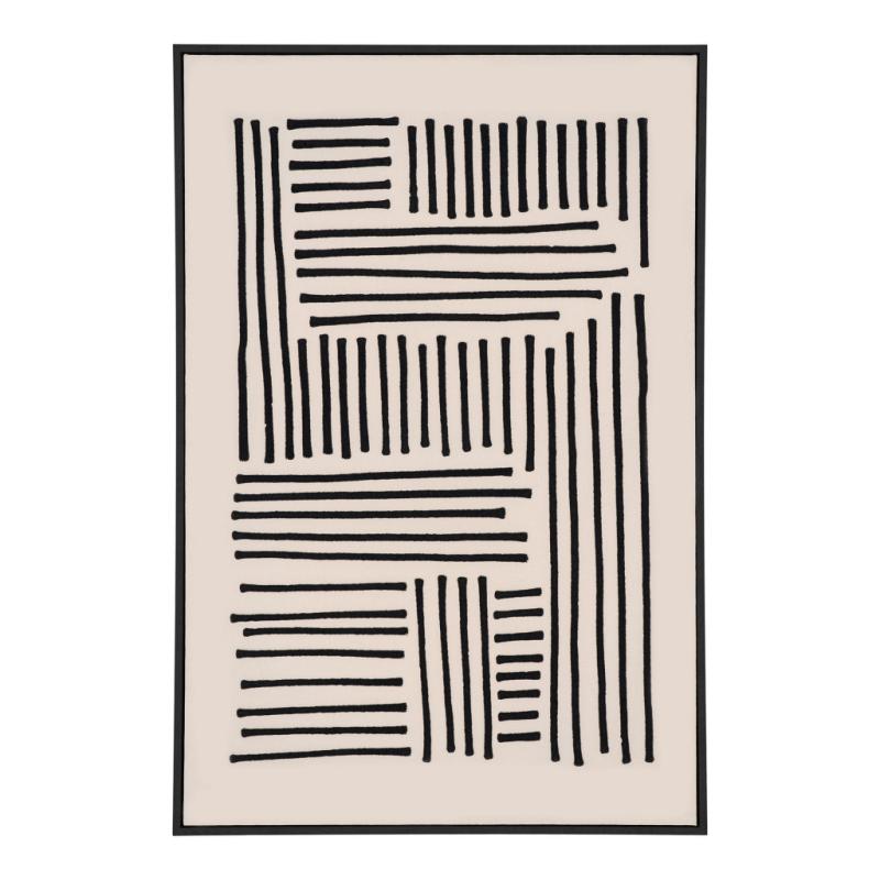 Lipari vászon nyomat, fekete/bézs, No.1 100x140 cm