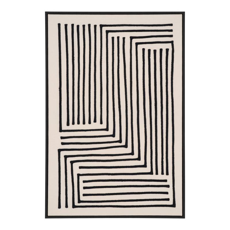 Lipari vászon nyomat, fekete/bézs, No.3 60x90 cm