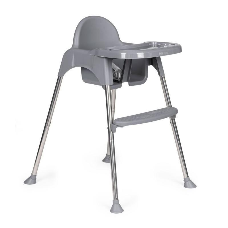 Etetőszék 2 az 1-ben tálcával övekkel szürke