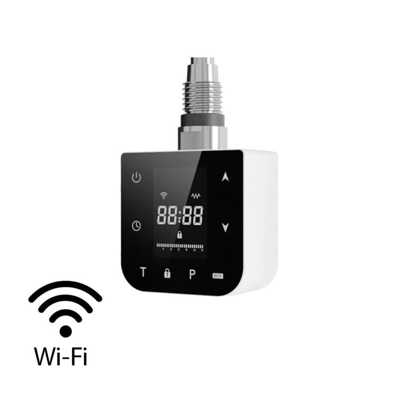 Wifi-s fűtőpatron törölközőszárító radiátorhoz digitális hőfokszabályozóval 600W