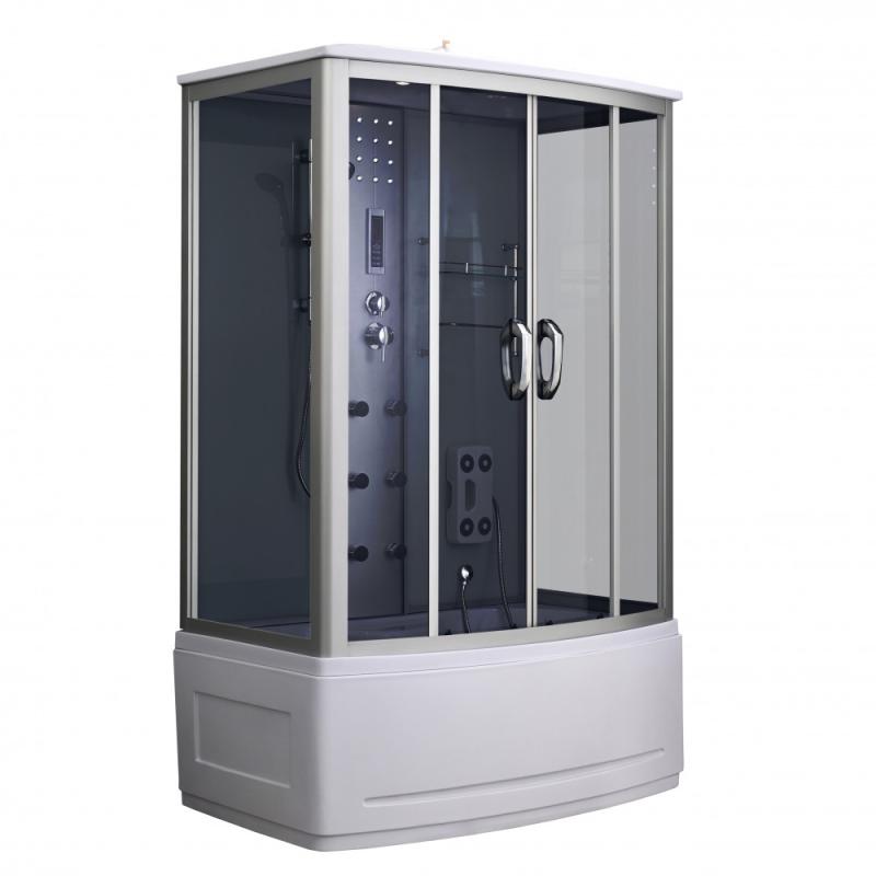 Emilia hidromasszázs kádkabin elektronikával Black