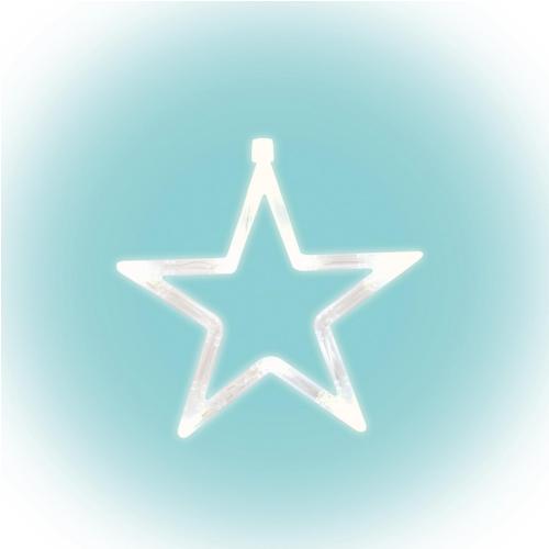 Home KID 411 csillag ablakdísz, 8 db LED, öntapadós elemtartó