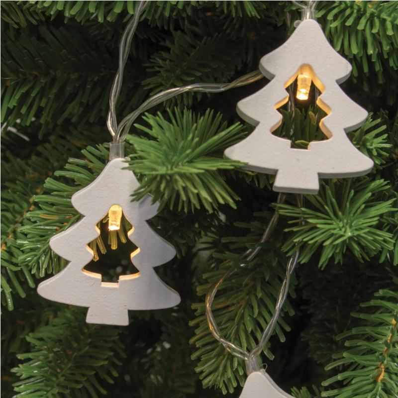 LED-es izzósor, fa fenyő, 3,8m, 3V