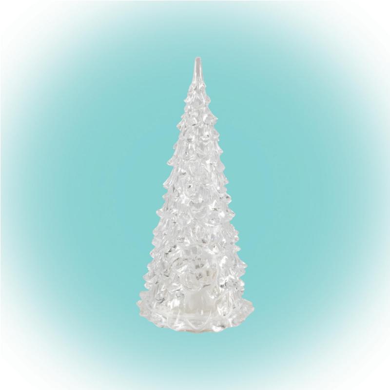 Home CDM 12 LED-es fenyőfa asztali dísz, 12cm, 3D akril dekoráció