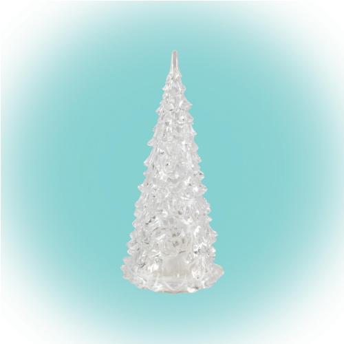 Home CDM 12 LED-es fenyőfa asztali dísz, 12cm, 3D akril dekoráció