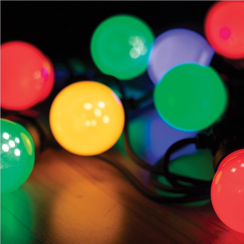 Home LPL 30/M fényfüzér, 30 db LED gömb, színes, IP44, kültéri, beltéri