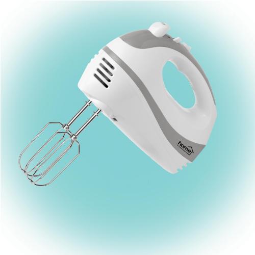 Home HG KM 18 kézi mixer, teljesítmény 250 W, 5 sebességfokozat, TURBO fokozat, habverő és dagasztó karok, fehér