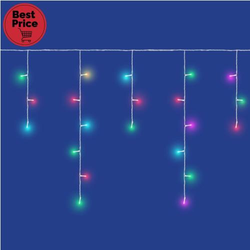 iSparkle LEDS108IV-1 LED-es fényfüggöny, 3 m / 108 db RGB LED, applikációval vezérelhető, smart, kül- és beltéri kivitel