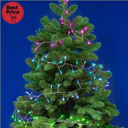 iSparkle LEDS120V-C micro LED-es cluster fényfüzér, 3 m / 120 db RGB LED, applikációval vezérelhető, smart, kül- és beltéri kivitel